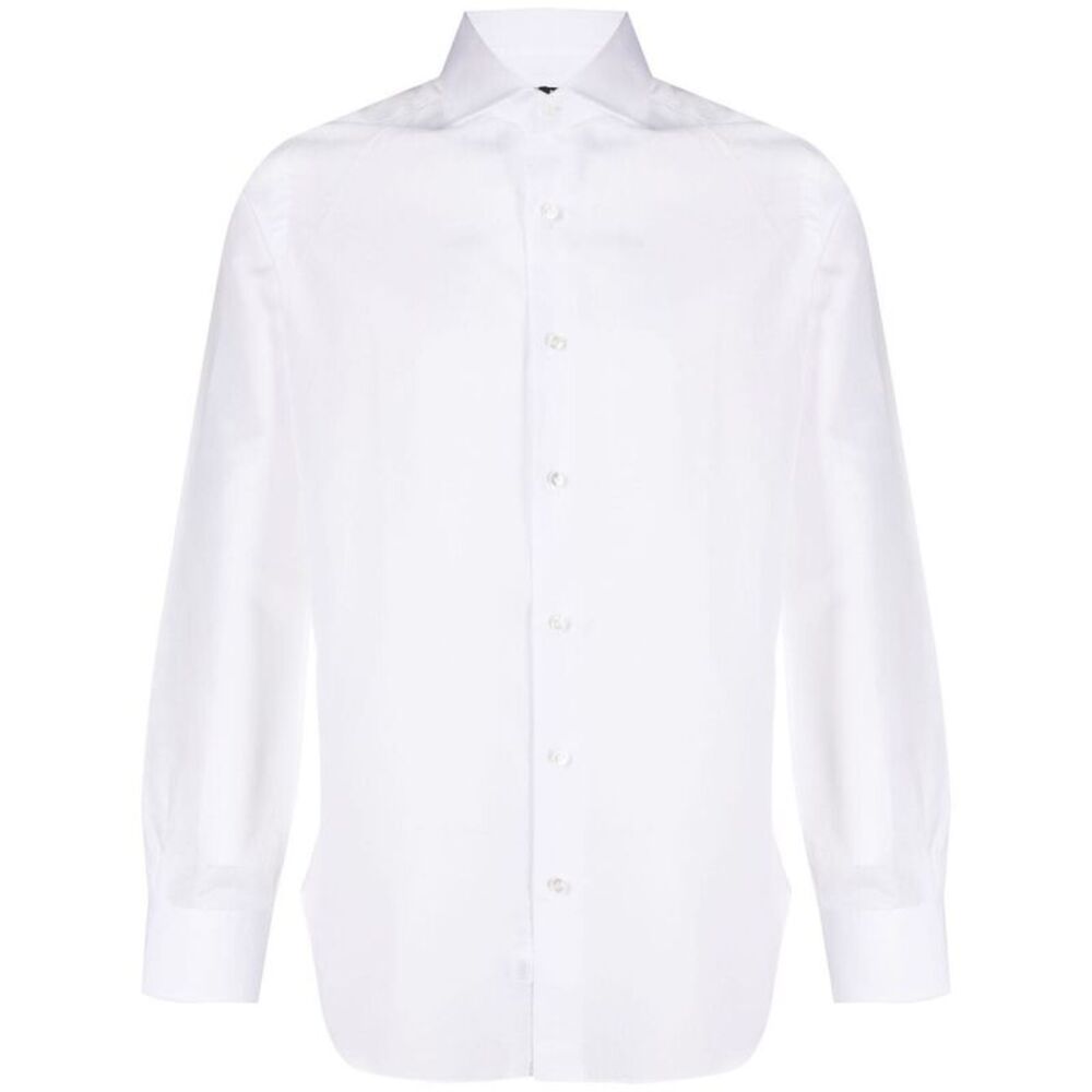 Barba Men Spread Collar Shirt